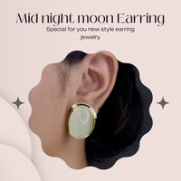 Mid night moon Earring